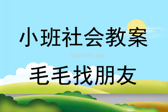 小班社会毛毛找朋友教案