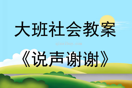 大班社会活动说声谢谢教案反思