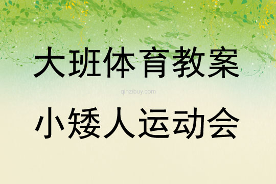 大班体育活动小矮人运动会教案反思