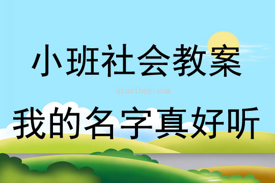 小班社会领域我的名字真好听教案反思