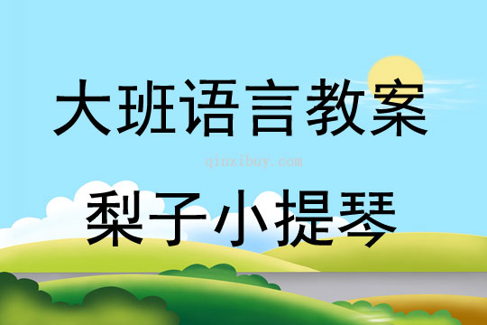 大班语言识字活动梨子小提琴教案反思