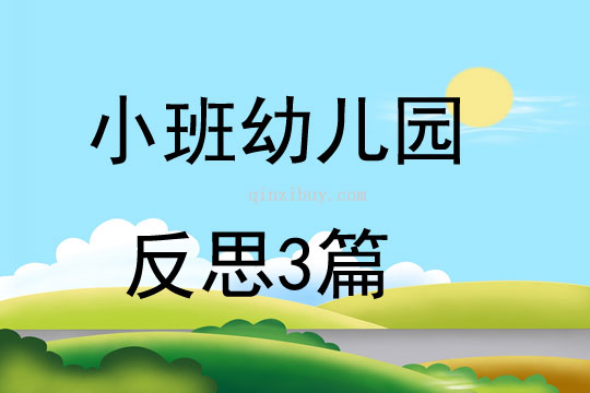 小班幼儿园反思3篇