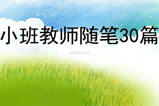 小班教师随笔30篇