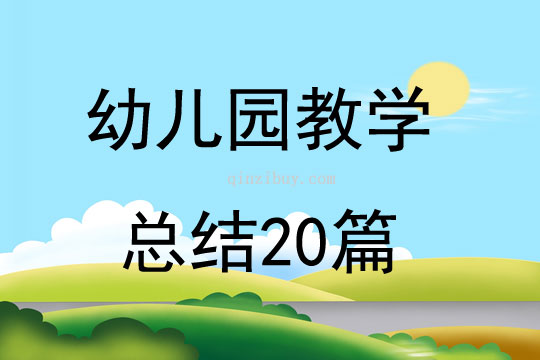 幼儿园教学总结20篇