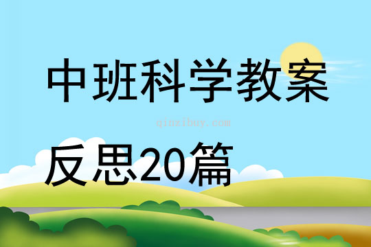 中班科学教案反思20篇