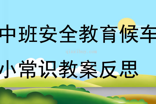 中班安全教育候车小常识教案反思