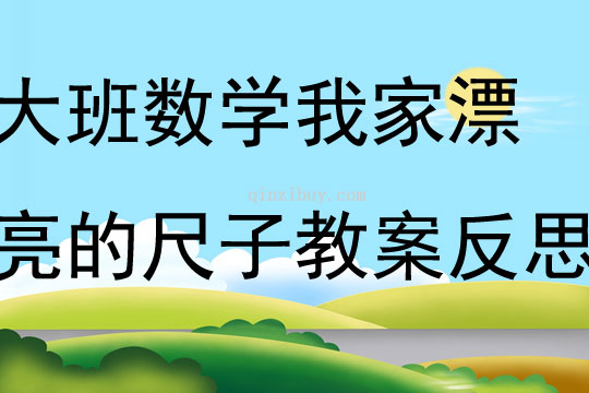 大班数学活动我家漂亮的尺子教案反思