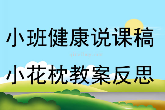 小班健康说课稿小花枕教案反思