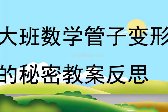 大班数学管子变形的秘密教案反思