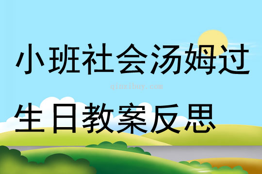 小班社会汤姆过生日教案反思