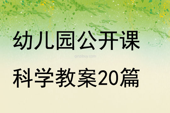 幼儿园公开课科学领域教案20篇