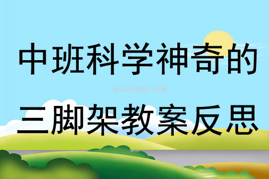 中班科学神奇的三脚架教案反思