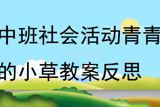 中班社会活动青青的小草教案反思