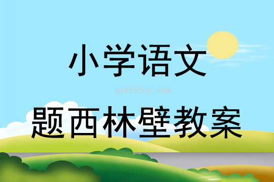 小学语文题西林壁教案