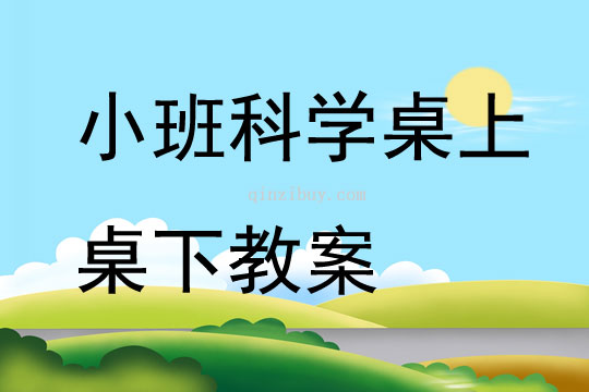 小班科学桌上桌下教案