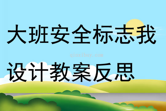 大班安全标志我设计教案反思