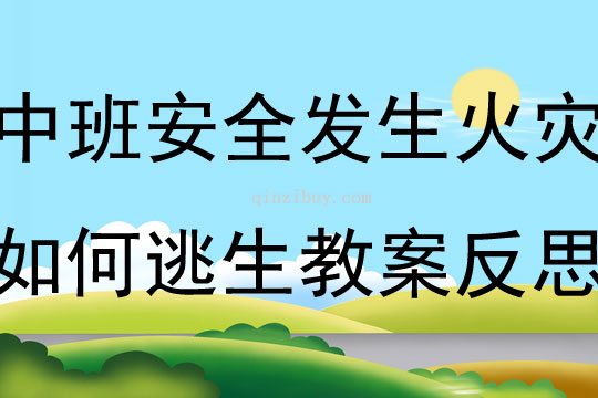 中班安全活动发生火灾如何逃生教案反思