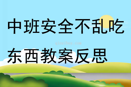 中班安全健康不乱吃东西教案反思