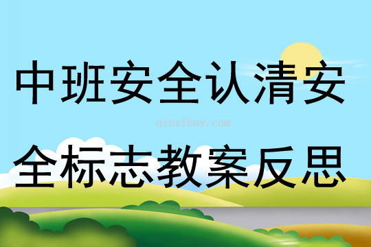 中班安全认清安全标志教案反思