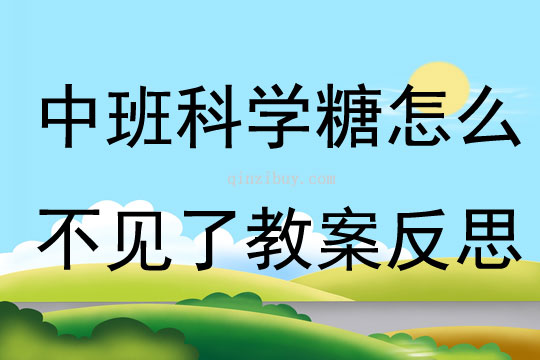 中班科学糖怎么不见了教案反思