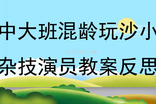 中大班混龄玩沙小杂技演员教案反思