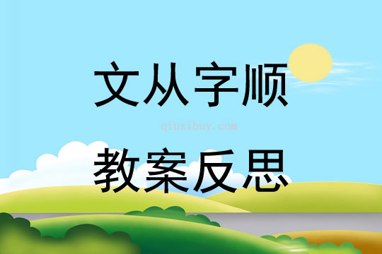 文从字顺教案反思