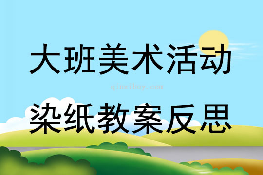 大班美术活动染纸教案反思