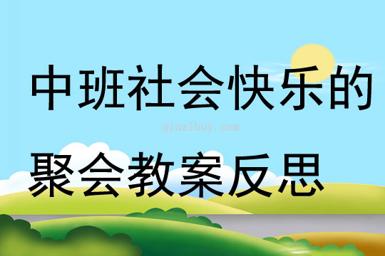 中班社会活动快乐的聚会教案反思