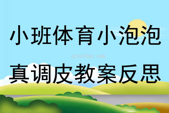 小班体育小泡泡真调皮教案反思