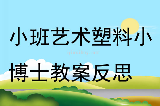 小班艺术塑料小博士教案反思