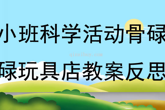 小班科学活动骨碌碌玩具店教案反思