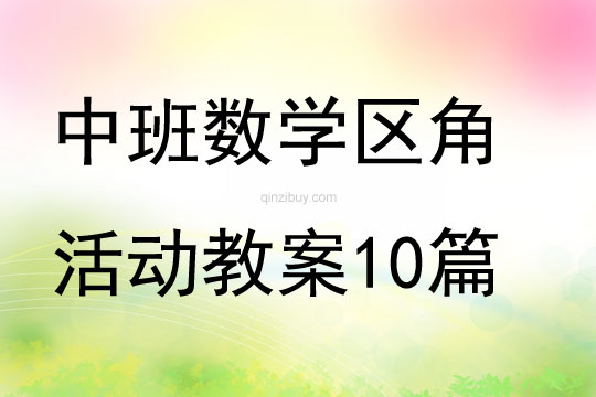 中班数学区角活动教案10篇