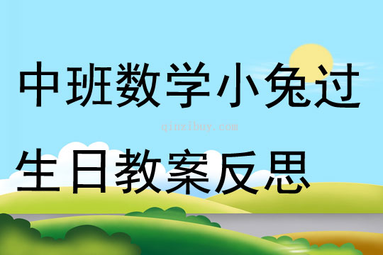 中班数学小兔过生日教案反思