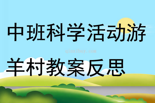 中班科学公开课游羊村教案反思