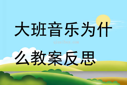 大班音乐为什么教案反思