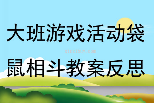 大班游戏活动袋鼠相斗教案反思