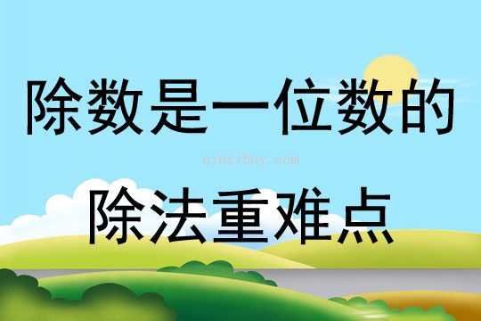 除数是一位数的除法重难点