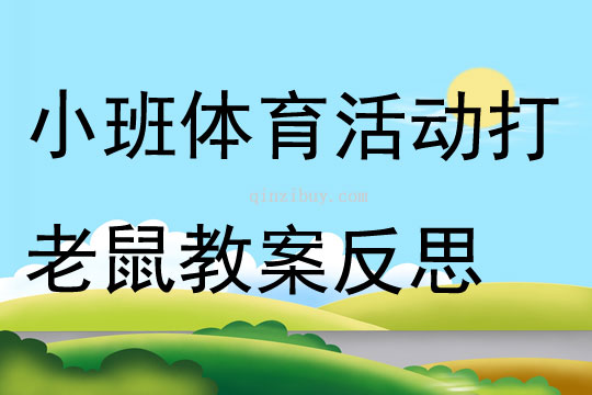 小班体育活动打老鼠教案反思