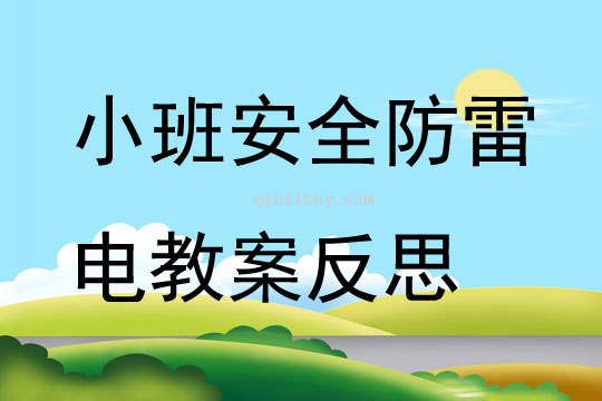 小班安全防雷电教案反思