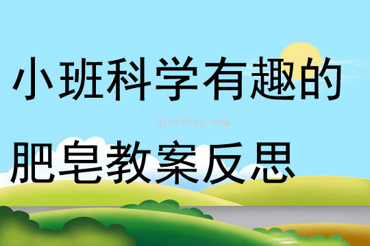 小班科学有趣的肥皂教案反思