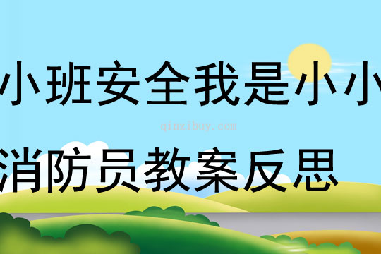 小班安全公开课我是小小消防员教案反思