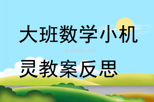 大班数学小机灵教案反思