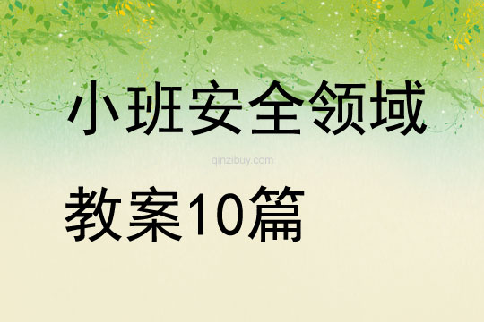 小班安全领域教案10篇