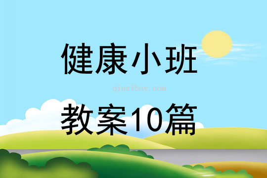 健康小班教案10篇