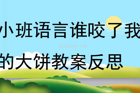 小班语言优质课谁咬了我的大饼教案反思