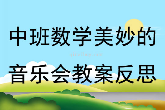 中班数学美妙的音乐会教案反思