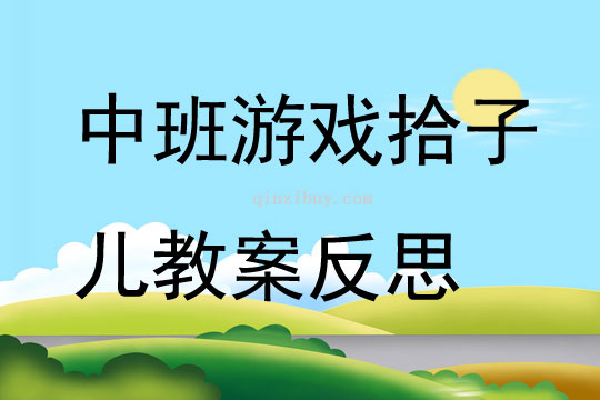 中班游戏拾子儿教案反思