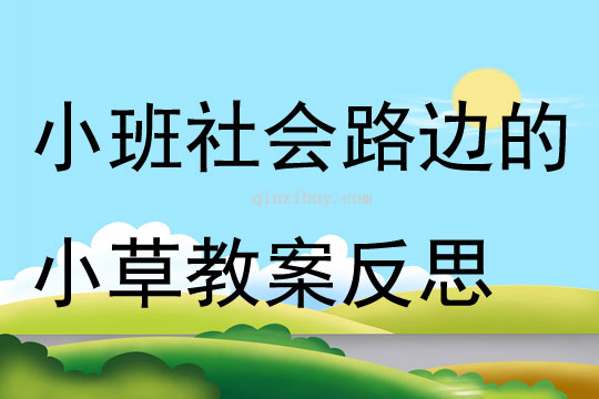 小班社会活动路边的小草教案反思