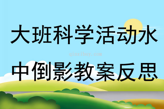 大班科学活动水中倒影教案反思