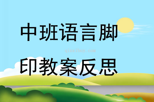 中班语言脚印教案反思